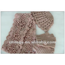 100% cashmere scarf glove and hat